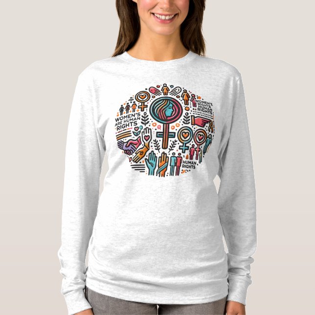 Die Rechte der Frau sind Menschenrechte T-Shirt (Vorderseite)