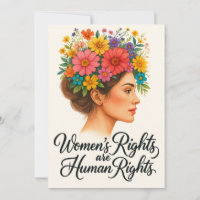 Die Rechte der Frau sind Menschenrechte und floral