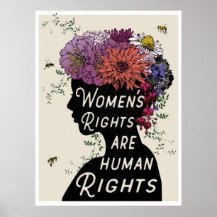 "Die Rechte der Frauen sind Menschenrechte" 18x24 Poster