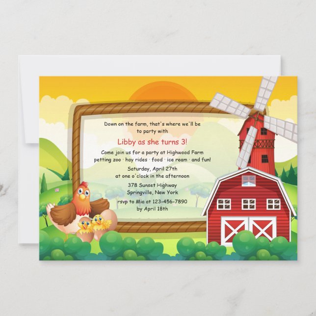 Die Red Barn Einladung (Vorderseite)