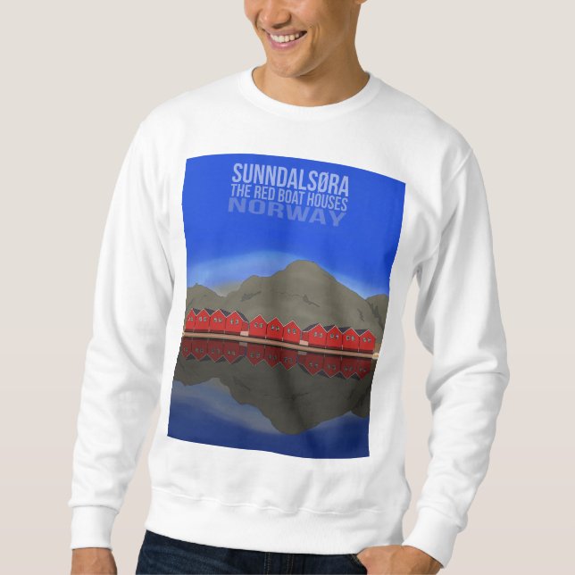 Die Red Boat Houses Sunndalsøra Norwegen Sweatshirt (Vorderseite)