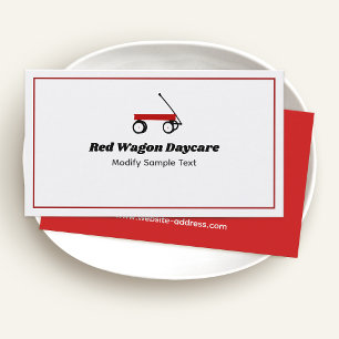 Die Red Wagon Business Card für Kinder Visitenkarte