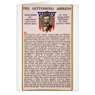 Die Rede von Abraham Lincoln 1863 in Gettysburg