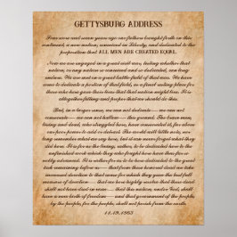 Die Rede von Abraham Lincoln in Gettysburg Poster