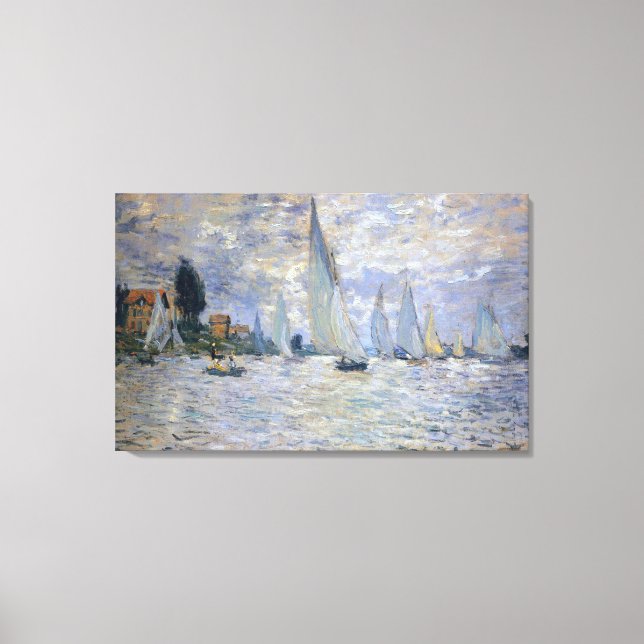 Die Regatta der Boote in Argenteuil von Claude Mon Leinwanddruck (Vorderseite)