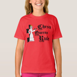 Die Regel der Schach-Königin, Mädchen-Jugend-T - T-Shirt