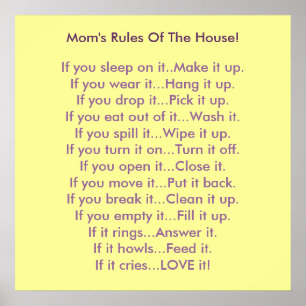 Die Regeln der Mama des Hauses Poster