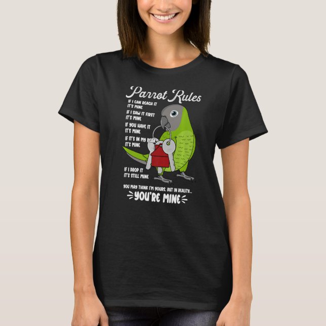 Die Regeln des Papageienhauses sind mein Duskyköpf T-Shirt (Vorderseite)