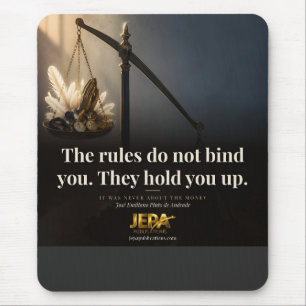 Die Regeln Halten Sie Aufrecht Buchzitat Mousepad