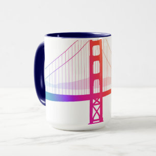 Die Regenbogen-Art Golden gate bridges Tasse