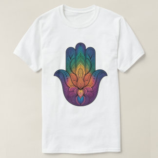 die Regenbogen-Hamsa-Hand T-Shirt