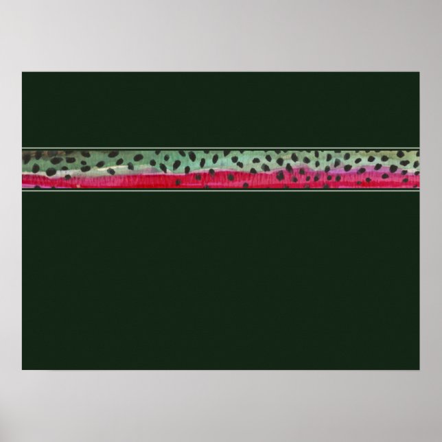 Die Regenbogenforelle der Haut Poster (Vorne)