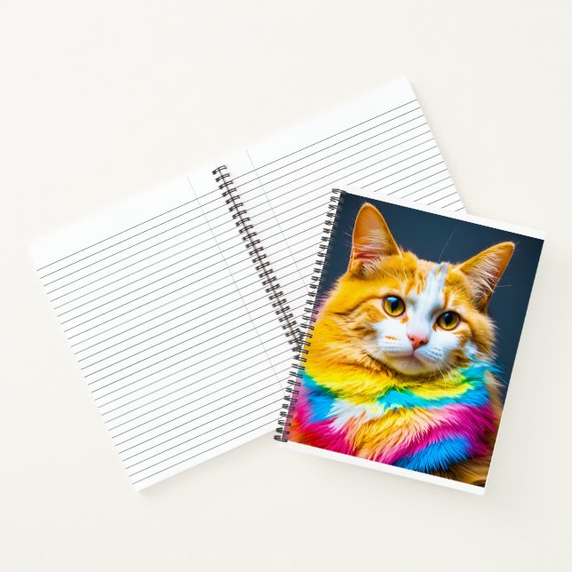 die Regenbogenkatze Notizbuch (Innenseite)