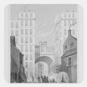 Die Regente Brücke, Edinburgh Quadratischer Aufkleber