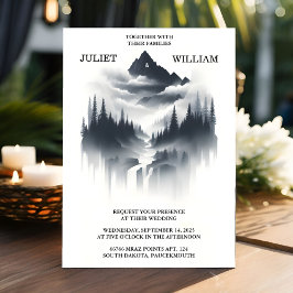 Die Regenwolke-Natur - Smoky-Hochzeit Einladung