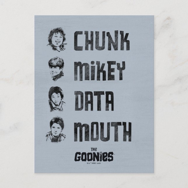 Die Regierungen | Chunk, Mikey, Data, Mund Postkarte (Vorderseite)