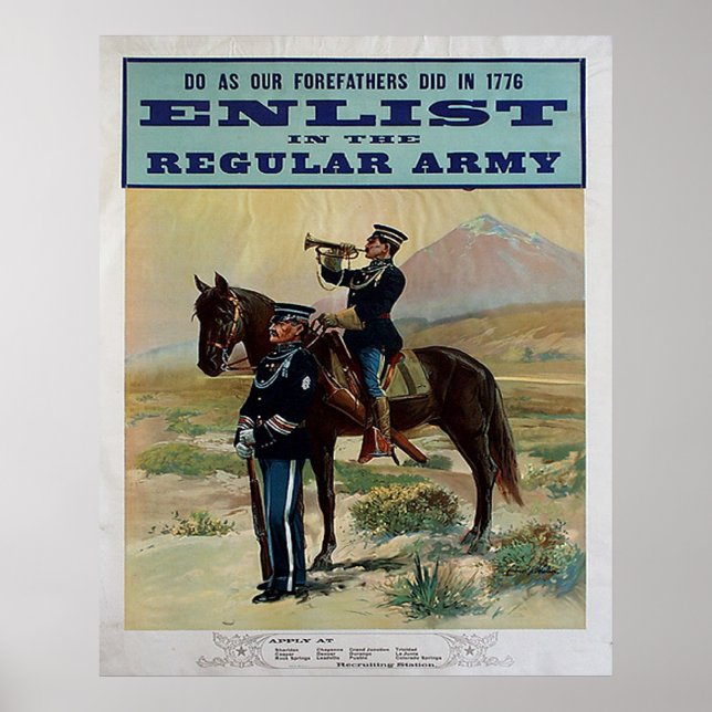 Die reguläre Armee einberufen Poster (Vorne)