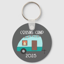 Die Reise-Cousin Camp Retro Camper Schlüsselanhänger