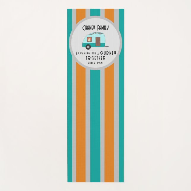 Die Reise-Cousin Camp Retro Camper Yogamatte (Vorderseite)