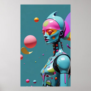 Die Reise des Geistes in einem Flicker des fluores Poster