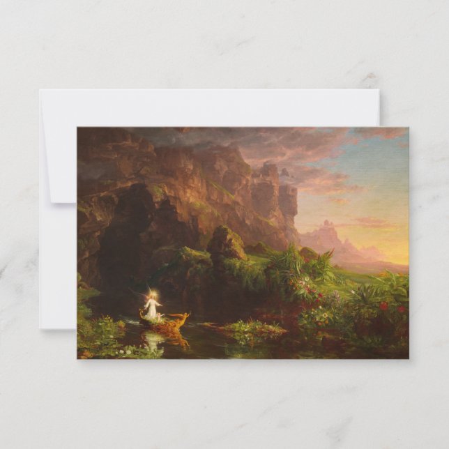 Die Reise des Lebens, Kindheit von Thomas Cole Dankeskarte (Vorderseite)
