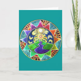 Die Reise-Mandala-Gruß-Karte Karte