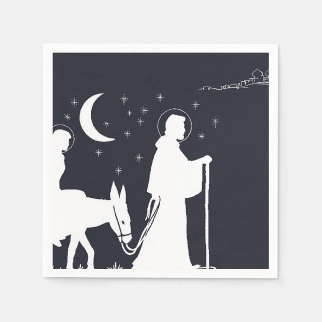 Die Reise nach Bethlehem Serviette (Vorderseite)