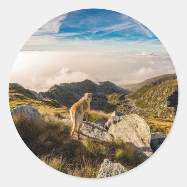 Die Reise Runder Aufkleber (Vorderseite)