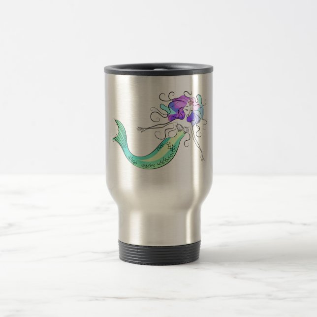 Die Reise-Tasse der Meerjungfrau Reisebecher (Mittel)