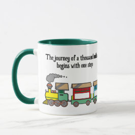 Die Reise von tausend Meilen beginnt mit einem Sch Tasse