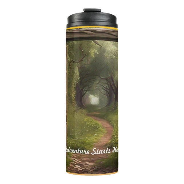 "Die Reise voran" Thermosbecher (Vorderseite)