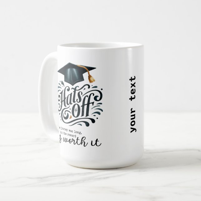 Die Reise war lang Kaffeetasse (Vorderseite Links)