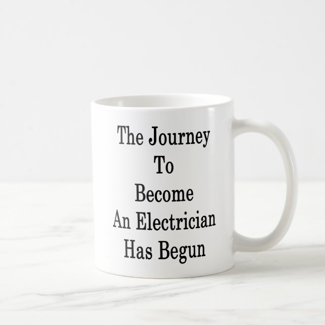 Die Reise, zum eines Elektrikers zu stehen hat Kaffeetasse (Rechts)