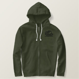 Die Reißverschluss zugemachte Strickjacke der Bestickter Hoodie