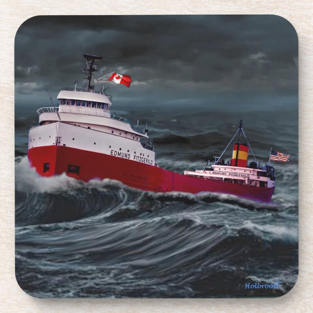 DIE REKHE DES EDMUND FITZGERALD GETRÄNKEUNTERSETZER (Vorderseite)