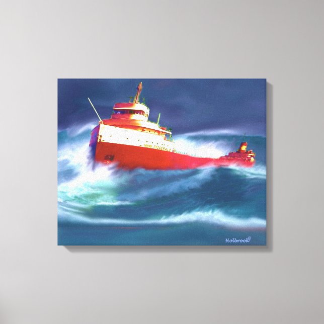 DIE REKHE DES EDMUND FITZGERALD LEINWANDDRUCK (Vorderseite)