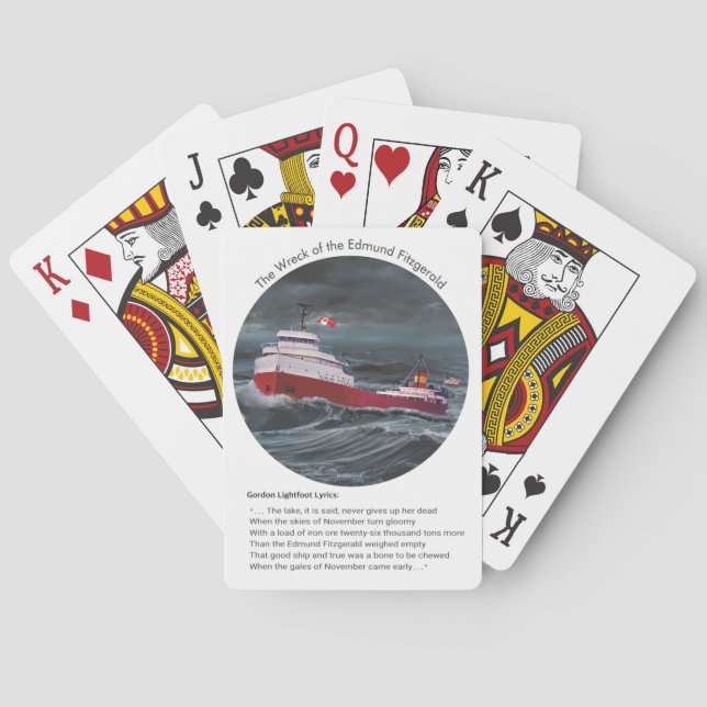 DIE REKHE DES EDMUND FITZGERALD SPIELKARTEN (Rückseite)