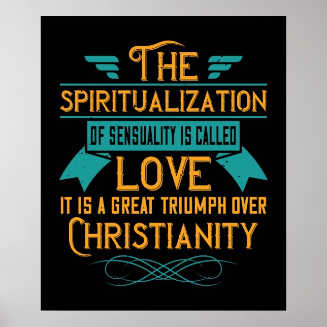 Die religiöse Liebe ist ein großer Triumph über da Poster (Vorne)