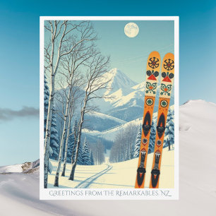 Die Remarkables Neuseeland Skiurlaub Postkarte