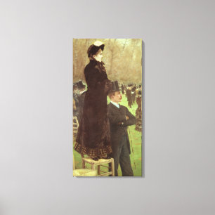 Die Rennen bei Auteuil, Paris (Öl auf Leinwand) Leinwanddruck