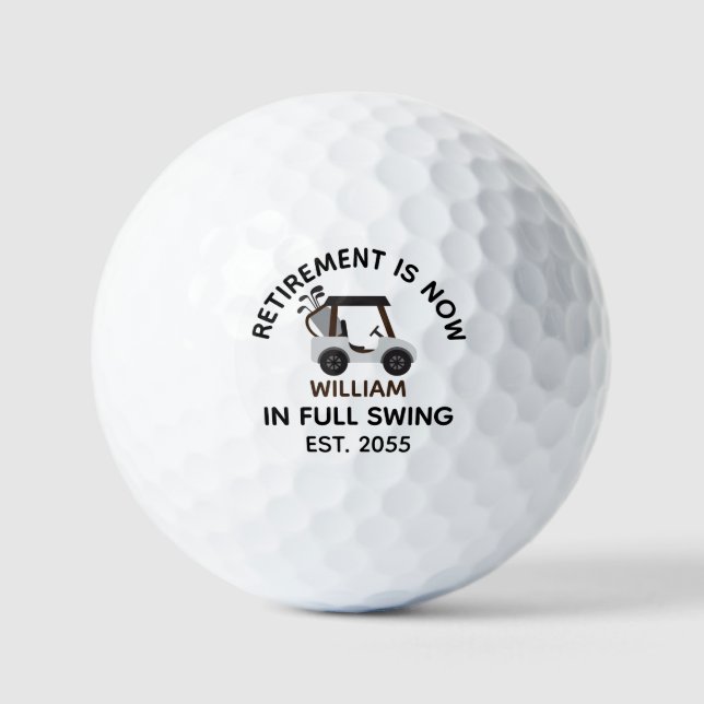 Die Renten sind jetzt in vollem Gange - eine sonni Golfball (Vorderseite)