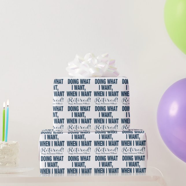Die Rentner tun, was ich Marine Gewollt habe Geschenkpapier (Partygeschenke)