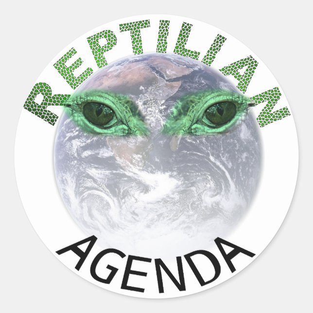 Die Reptilienagenda Runder Aufkleber (Vorderseite)