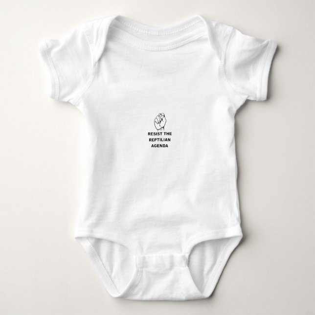 Die Reptilienagenda widerstehen Baby Strampler (Vorderseite)