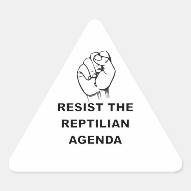 Die Reptilienagenda widerstehen Dreieckiger Aufkleber (Vorderseite)