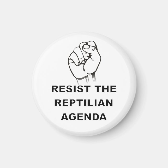 Die Reptilienagenda widerstehen Magnet (Vorne)