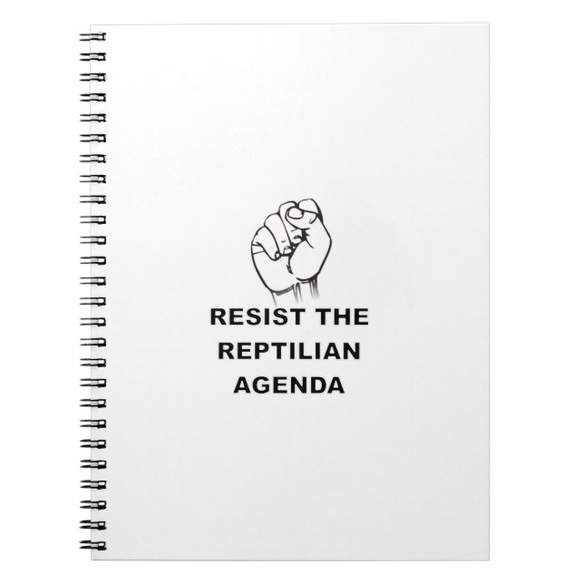 Die Reptilienagenda widerstehen Notizblock (Vorderseite)