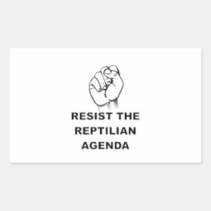 Die Reptilienagenda widerstehen Rechteckiger Aufkleber