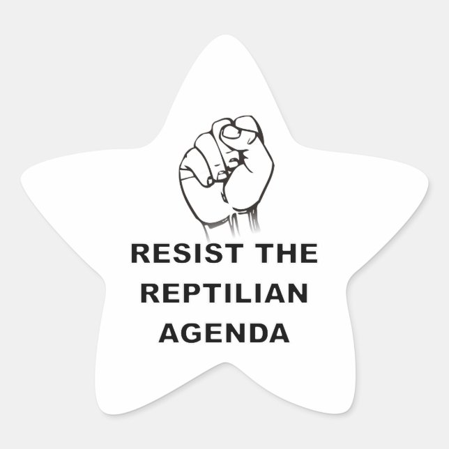 Die Reptilienagenda widerstehen Stern-Aufkleber (Vorderseite)