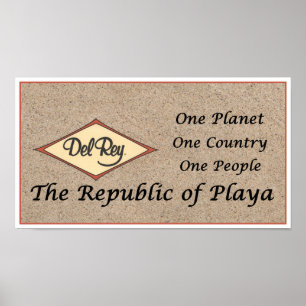 Die Republik Playa am Strand von Toes Poster